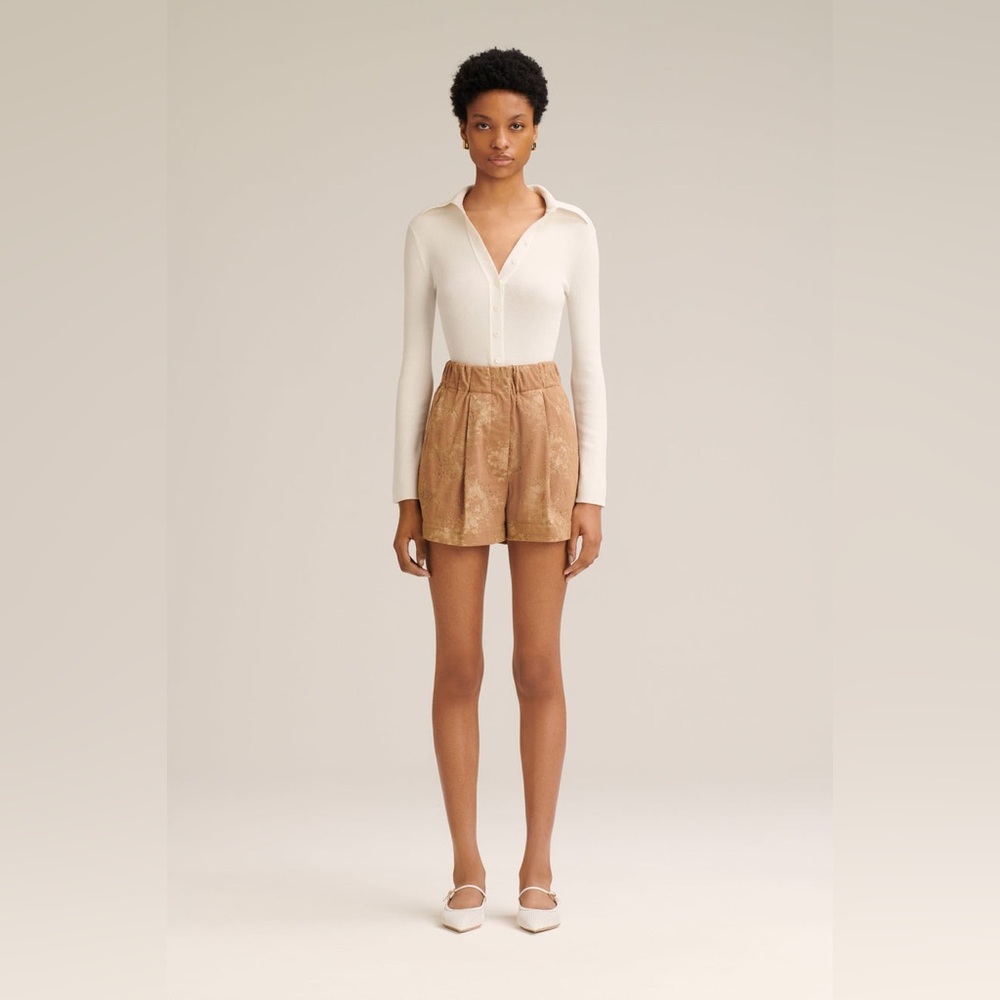 Scanlan Theodore S Cream ribbed Knit Top